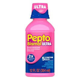 Pepto-Bismol Ultra Liquid, Upset Stomach Reliever & Antidiarrheal - 12 fl oz