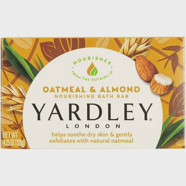 YARDLEY BAR SOAP OATMEAL & ALMOND 4 OZ 4 PACK
