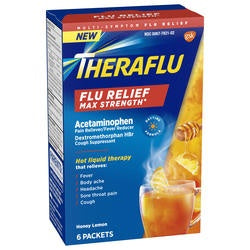 Theraflu Daytime Honey Lemon Flu Relief Max Strength Powder - 6 ct