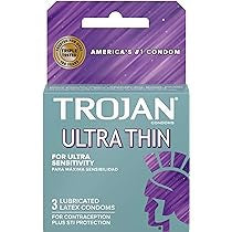 Trojan Ultra Thin Lubricated Condoms - 3 Count