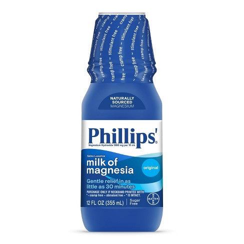 Phillips' Milk of Magnesia Liquid Laxative Constipation Relief - Original Flavor - 12oz