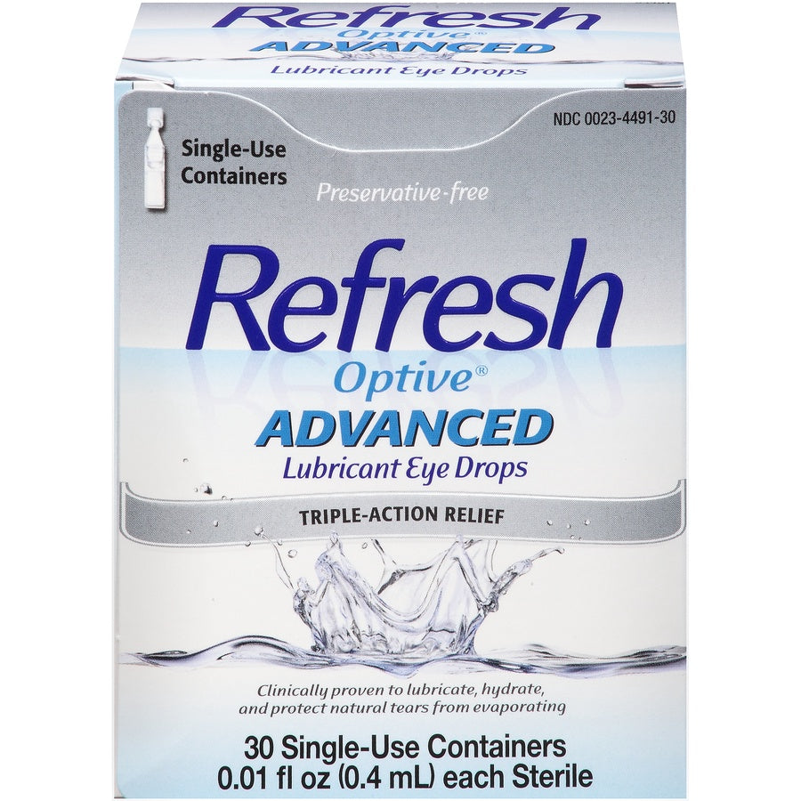 Refresh Optive Advanced Lubricant Eye Drops 1-0.5-0.5% 30 ct