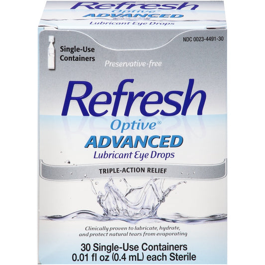 Refresh Optive Advanced Lubricant Eye Drops 1-0.5-0.5% 30 ct