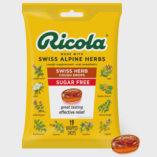 Ricola Sugar Free Original Swiss Herb Cough Drops, 19 Count