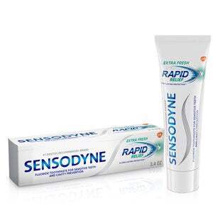 Sensodyne Rapid Relief Sensitive Toothpaste, Extra Fresh - 3.4OZ