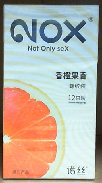 诺丝 螺纹装 香橙果香 12只装 NOX CONDOM ORANGE (12 Pcs)