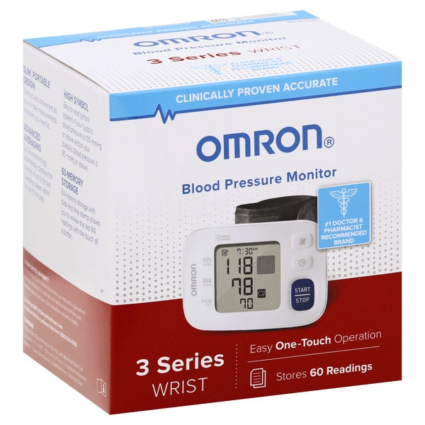 OMRON BLOOD PRESSURE MONITOR 3 SERIES WRIST