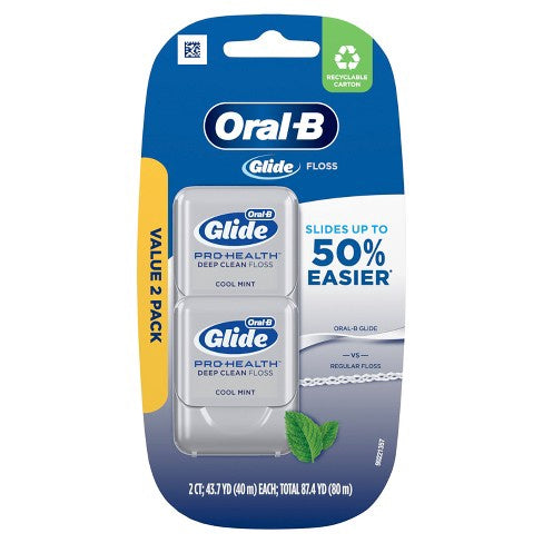 Oral-B Glide Pro-Health Deep Clean Dental Floss - Cool Mint - 2pk