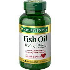 NATURE'S BOUNTY FISH OIL 1200MG OMEGA 3 SOFTGELS 200 CT