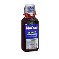 Vicks NyQuil Severe Cold & Flu Nighttime Relief Berry Flavor Liquid 8 Fl Oz