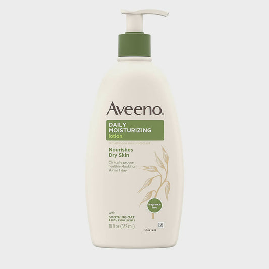 Aveeno Daily Moisturizing Lotion For Dry Skin With Oats Unscented - 18 Fl Oz