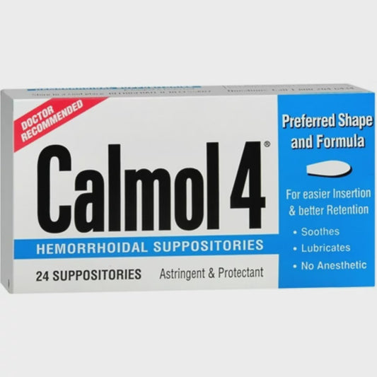 CALMOL 4 HEMORRHOIDAL SUPPOSITORIES 24PCS