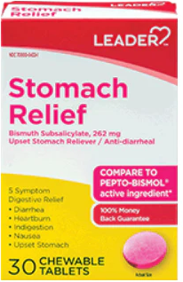 LEADER STOMACH RELIEF 30 CHEWABLE TABLETS