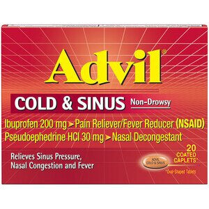 Advil Cold & Sinus Non-Drowsy Coated Caplets - 20 CT