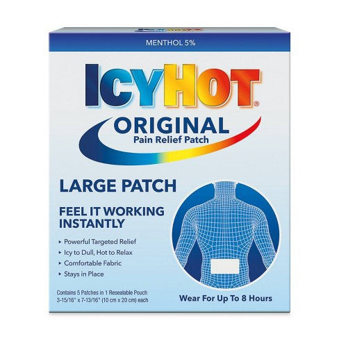 Icy Hot Original Large Pain Relief Patch Back5.0ea