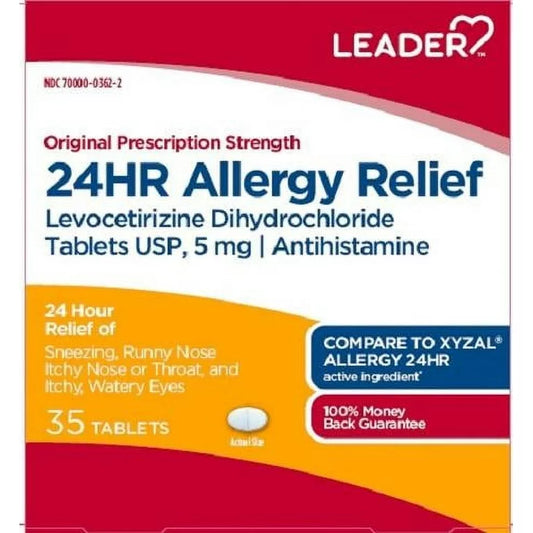 Leader 24hr Allergy Relief Tablets, 35ct