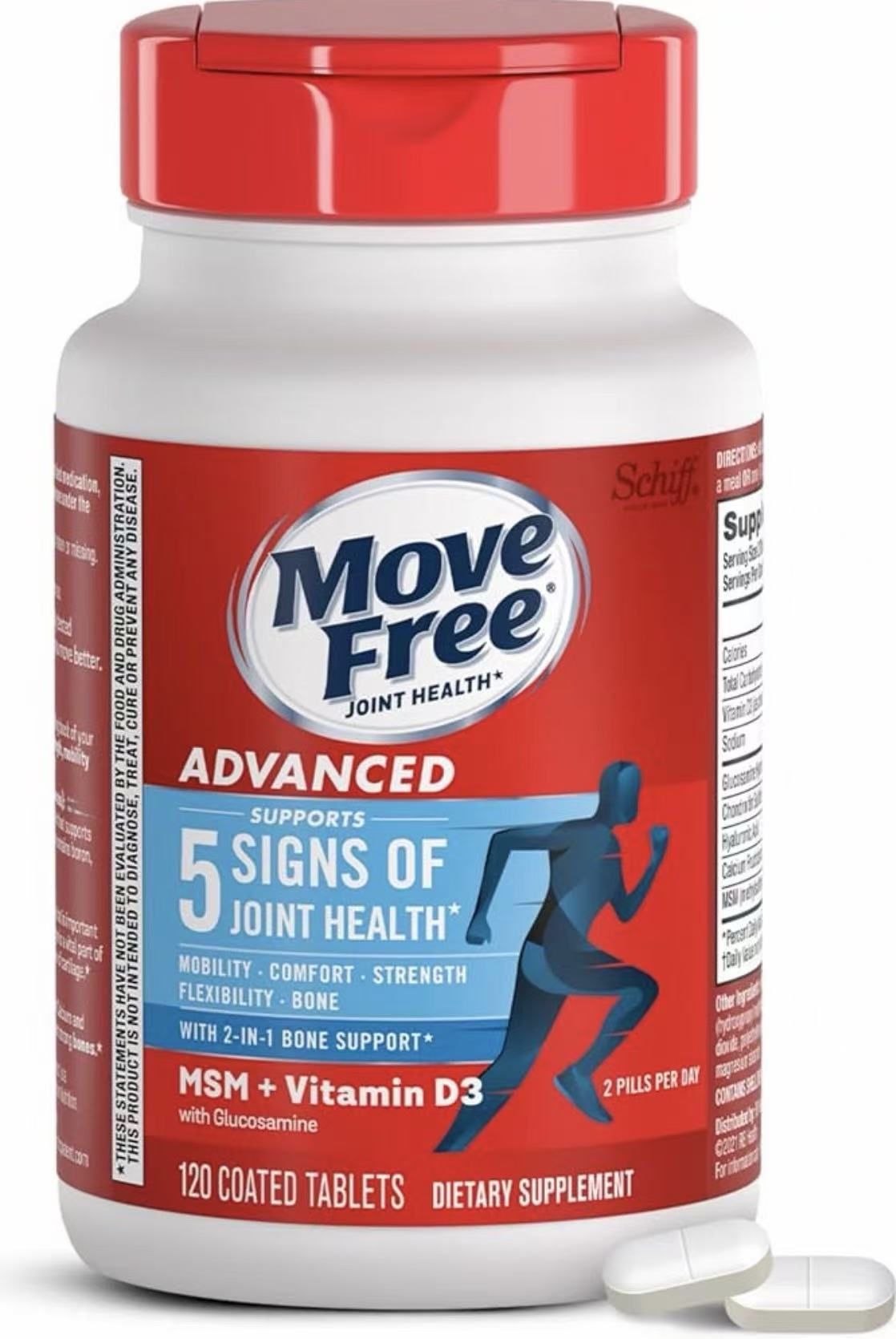 Move Free Advanced Joint Health | 氨糖軟骨素MSM關節營養片 | 120 Tablets
