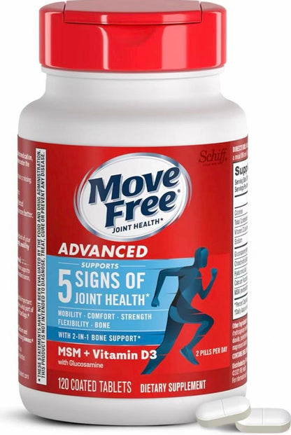 Move Free Advanced Joint Health | 氨糖軟骨素MSM關節營養片 | 120 Tablets