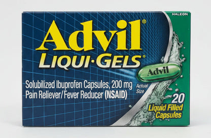 Advil Liqui-Gels 布洛芬液体胶囊 20粒 | 止痛退烧 NSAID