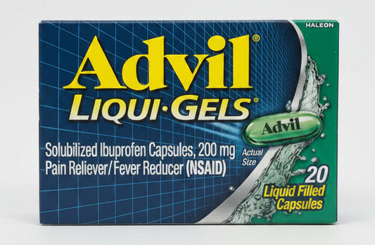 ADVIL Ibuprofeno Minis Cápsulas de Gel Alivio del Dolor Reductor de Fiebre 20 Cápsulas | Dolor de Cabeza, Muscular, Fiebre | Advil Liqui-Gel Minis Ibuprofeno Aliviador del Dolor y Reductor de Fiebre 20 unidades OTC