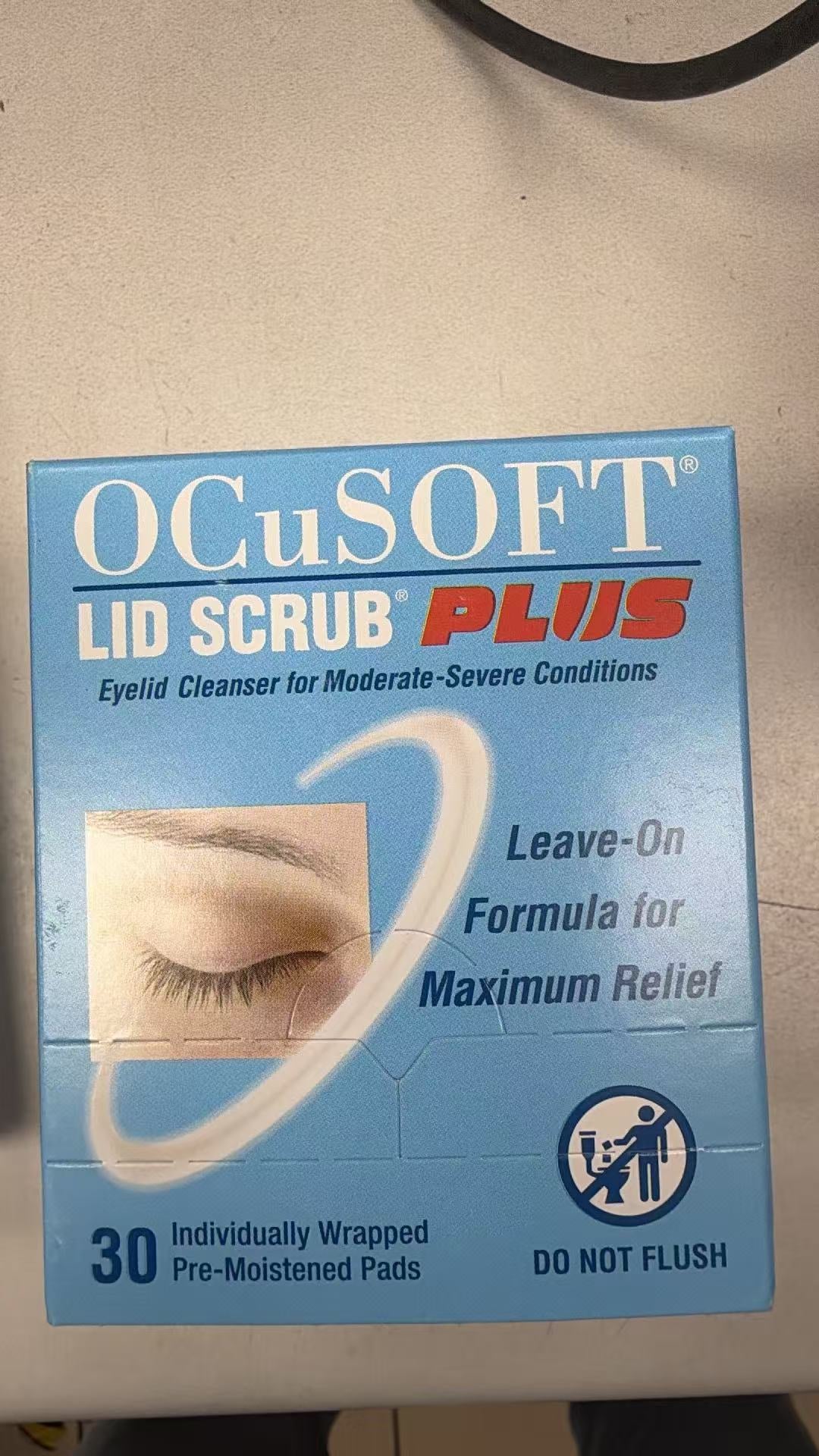 OCuSOFT Lid Scrub Plus 眼睑清洁湿巾 30片 | 中重度眼睑问题专用 | Eyelid Cleanser Plus 30ct
