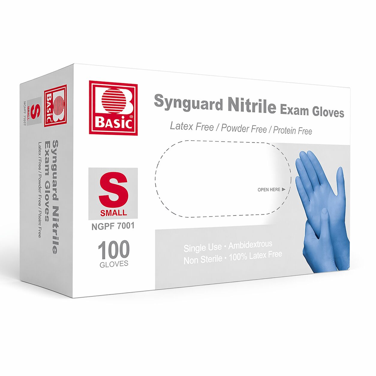 INTCO SYNGUARD BLUE NITRILE EXAM GLOVES  SMALL