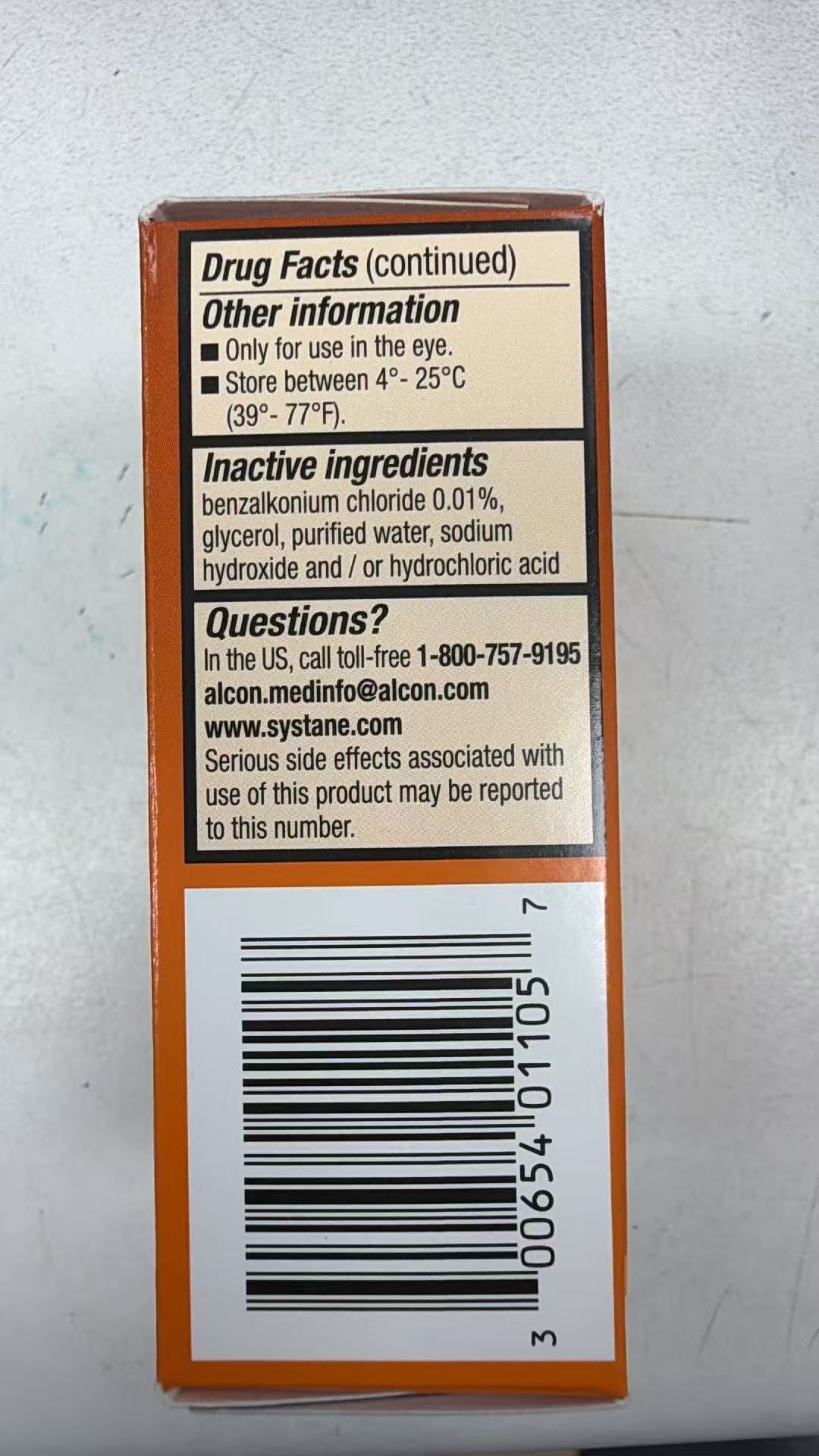 Systane Zaditor 抗组胺止痒滴眼液 5mL | 酮替芬0.035% 持续12小时 | Antihistamine Eye Drops 30-Day