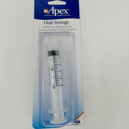 Apex Oral Syringe 10ml / 2 Tsp Medicine Dispenser