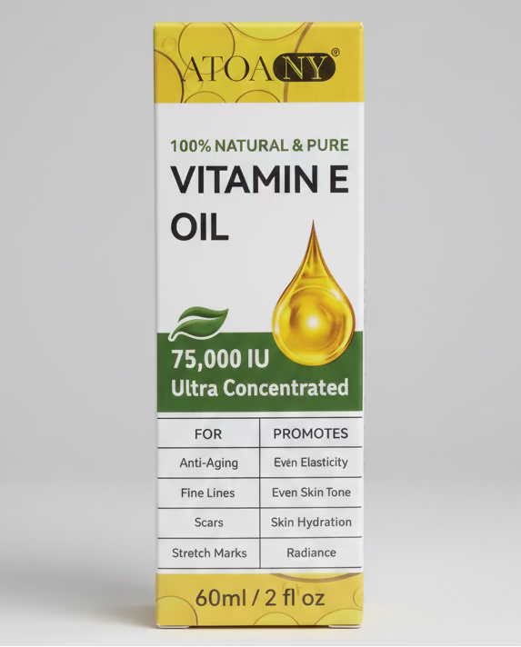 Atoany 100% Natural & Pure Vitamin E Oil - 75,000IU