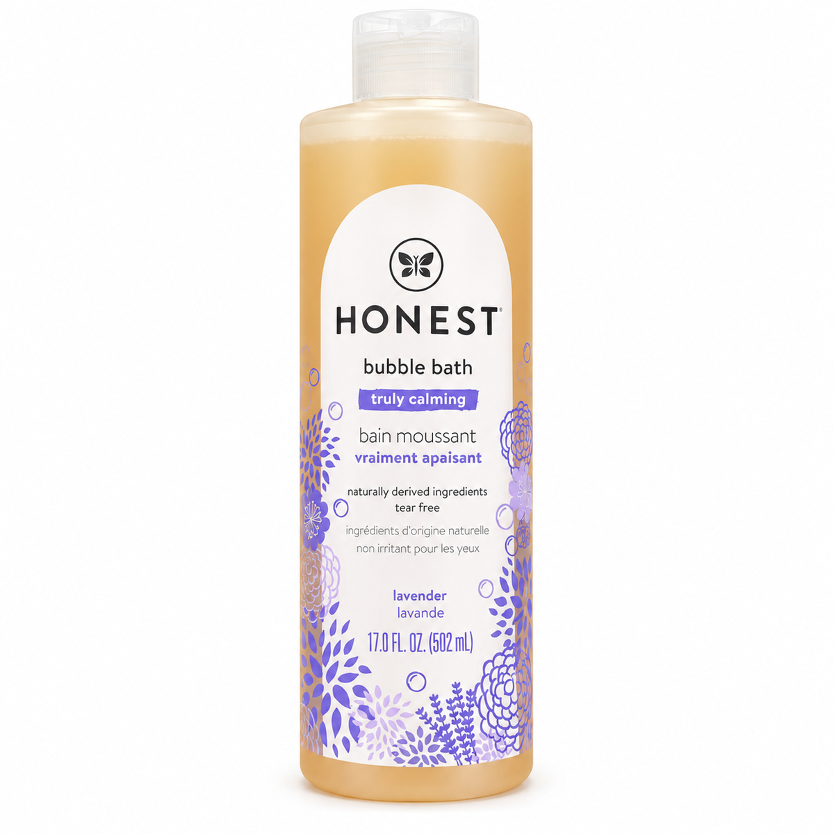 Honest Truly Calming Lavender Bubble Bath, 17 fl oz (502 mL)