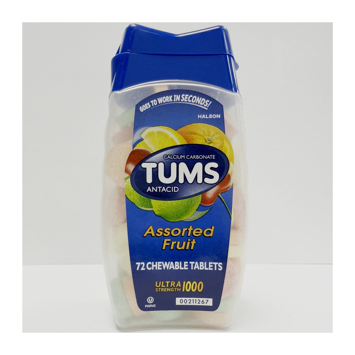 TUMS Ultra Strength Calcium Carbonate 1000 mg, 72 Chewable Tablets
