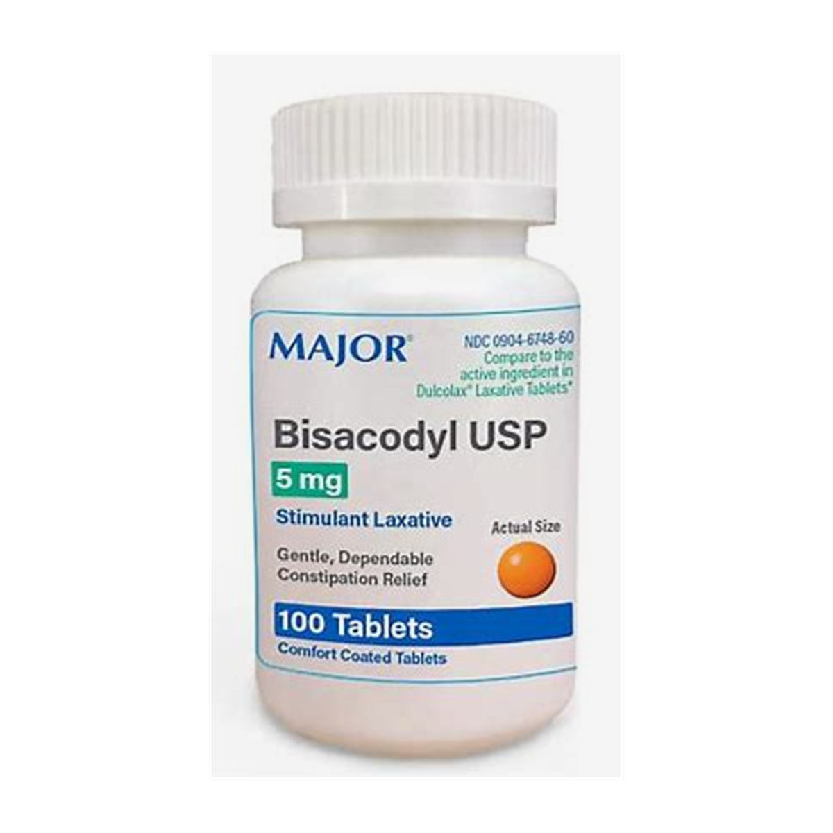 Bisacodyl 5mg Enteric-Coated Tablets | 比沙可啶5mg肠溶通便片 | 100 Tablets