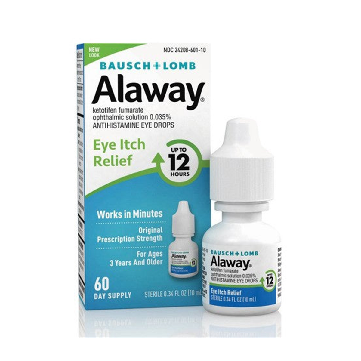 Alaway 12 Hours Allergy Itch Relief Eye Drops - 0.34 Fl Oz