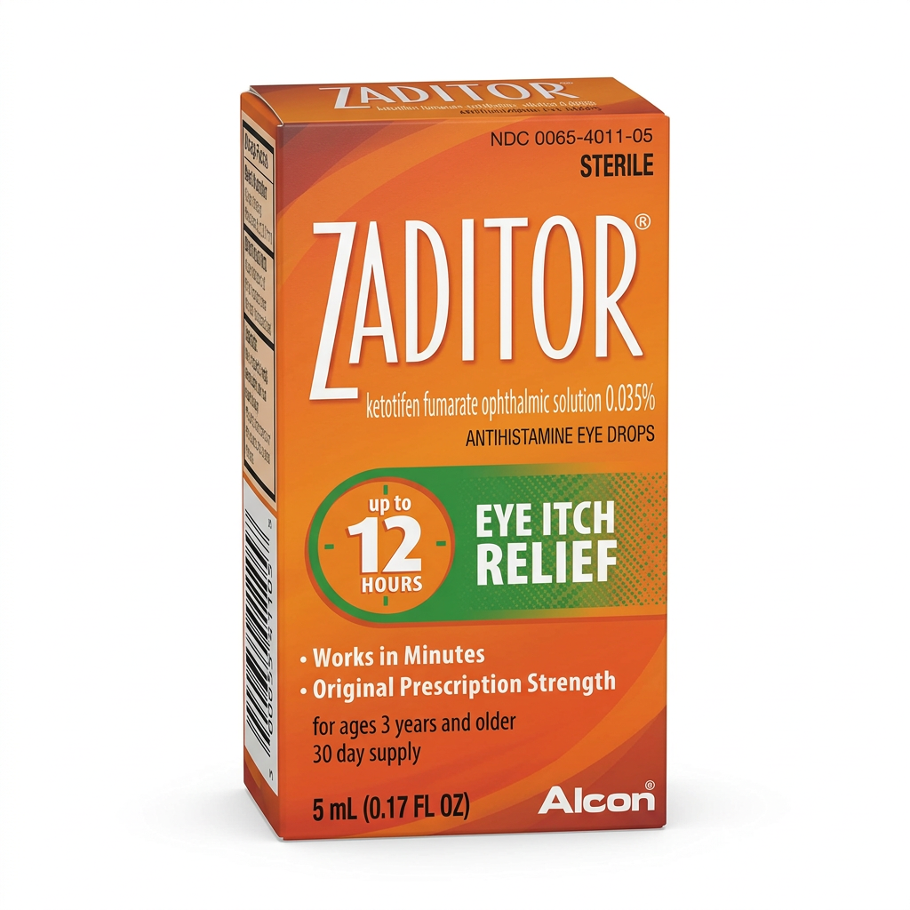 Zaditor Ketotifen Antihistamine Eye Drops | 酮替芬抗过敏止痒滴眼液 | 5 mL