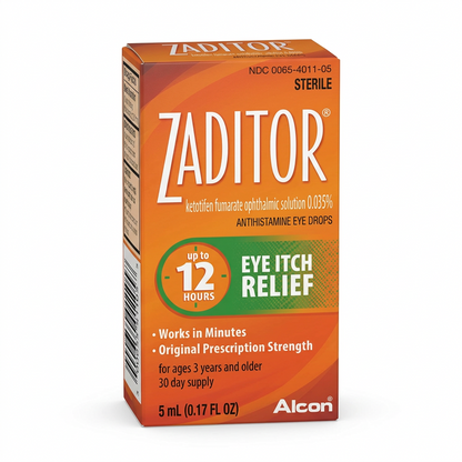 Zaditor Ketotifen Antihistamine Eye Drops | 酮替芬抗过敏止痒滴眼液 | 5 mL