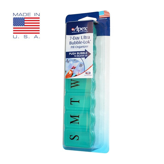 APEX PILL ORGANIZER ULTRA BUBBLE LOCK BOX 7 DAY