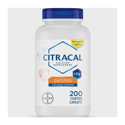 Citracal Petites Calcium Citrate + D3 | 小片型柠檬酸钙+D3 | 200 Caplets