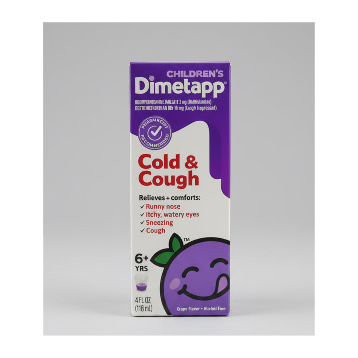 Children’s Dimetapp Cold & Cough 感冒咳嗽 葡萄液 4 OZ