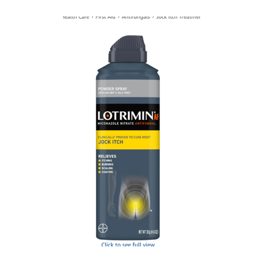 Lotrimin AF 硝酸咪康唑2%粉末喷雾 133g 股癣止痒