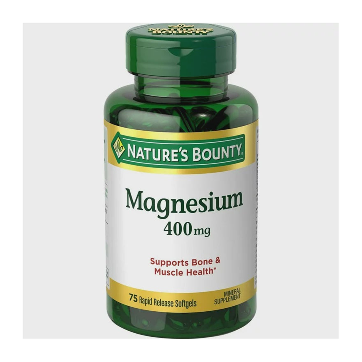 Nature's Bounty Magnesium 400mg | 镁400mg软胶囊 | 75 Softgels
