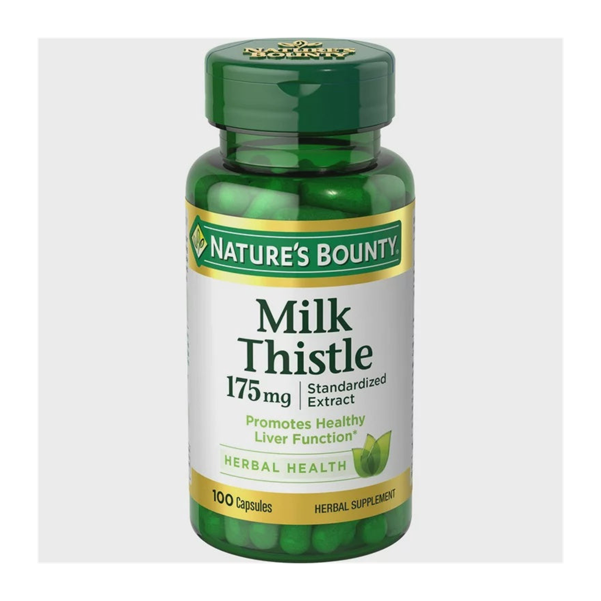 Nature's Bounty Milk Thistle 175mg | 水飞蓟标准化提取物 | 100 Capsules