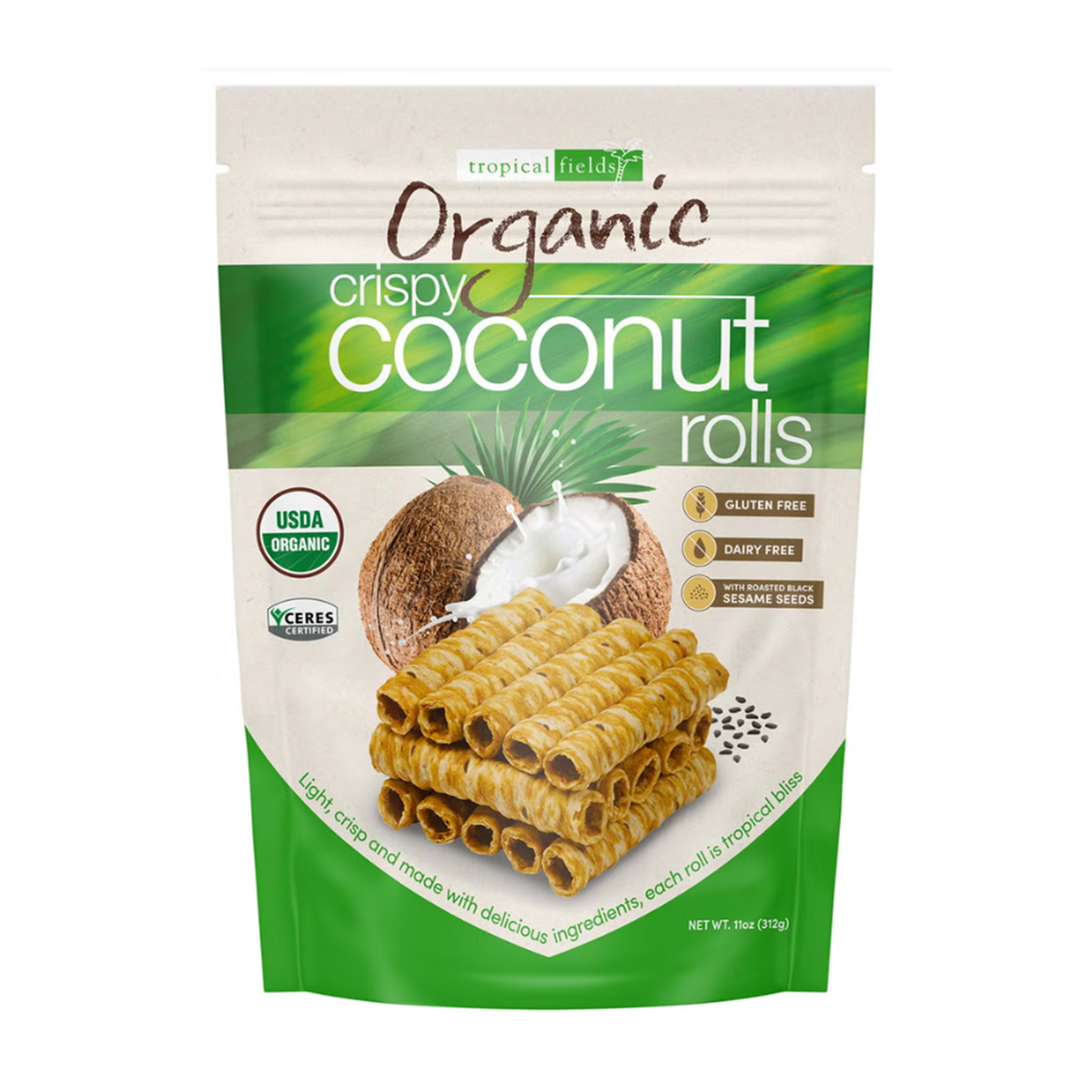 Tropical Fields Organic Crispy Coconut Rolls, 11 oz