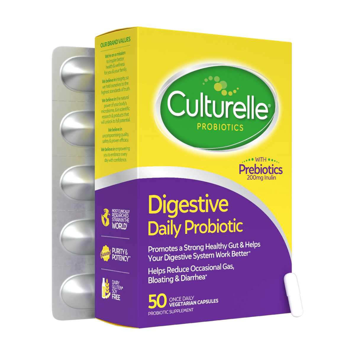 Culturelle Digestive Daily Probiotic | 每日消化益生菌 | 50 Vegetarian Capsules