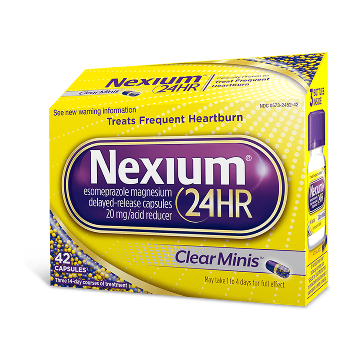 Nexium 24HR Clear Minis Esomeprazole 20 mg, 42 Capsules