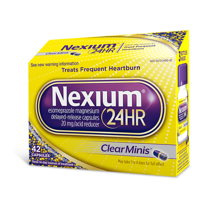 Nexium 24HR Clear Minis Esomeprazole 20 mg, 42 Capsules