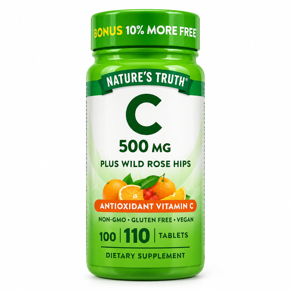 Nature’s Truth 维生素C 500mg 110片 | 添加野生玫瑰果 | Vitamin C Plus Wild Rose Hips 110 Tablets