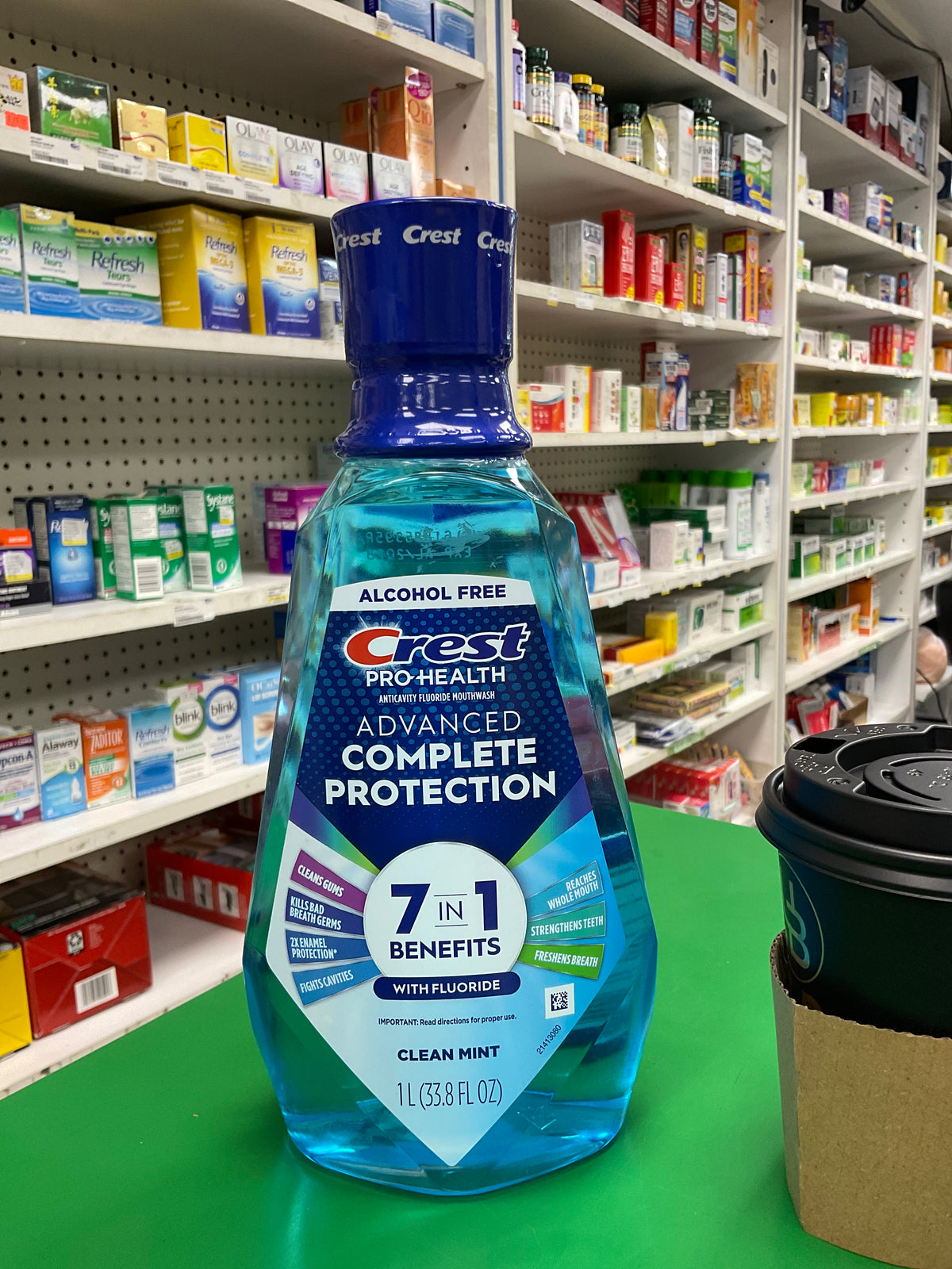 Crest Pro-Health Advanced Complete Protection Anticavity Fluoride Mouthwash (Clean Mint) - 1 Liter