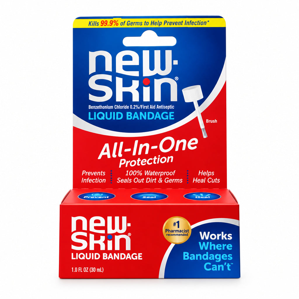 Vendaje líquido New-Skin con pincel, 1 fl oz, cloruro de bencetonio 0.2%