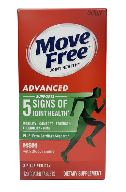 Move Free Advanced Glucosamina Condroitina 120 Cápsulas | Con MSM Ácido Hialurónico Salud Articular | Glucosamine Chondroitin MSM 120ct
