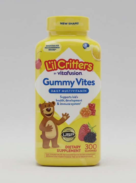 L'il Critters Gummy Vites 儿童复合维生素软糖 300粒 | 儿科医生推荐 USP认证 | Daily Multivitamin for Kids